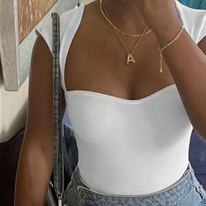 🤍New Shein White Crop Top Size 0XL🤍